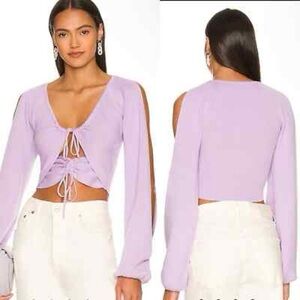MAJORELLE Lilac Long Sleeve Blouse